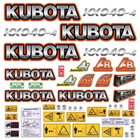 Decal Kit fits Kubota KX040-4 Mini Excavator X Aftermarket Vinyl - Made in USA!