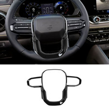 Steering Wheel Trim 1pcs ABS Bright black For GMC CANYON 2023-2025
