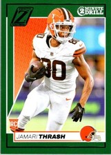 Jamari Thrash 2024 Zenith Green 2 Minute Drill Base RC #141 - Browns