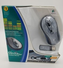 Logitech MediaPlay Cordless Mouse Blue 11 Buttons PC TESTED WORKS