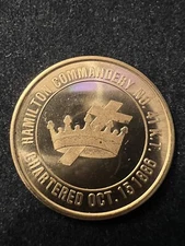 1986 100th ANNIVERSARY HAMILTON OH COMMANDERY 41 KNIGHTS TEMPLAR COIN TOKEN B846