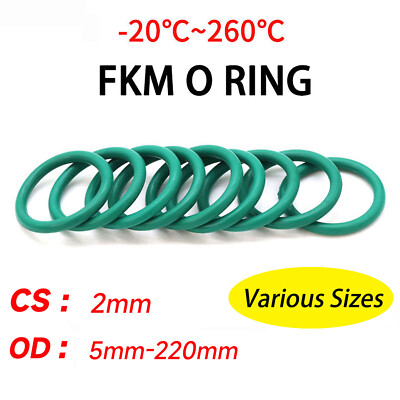 2mm Schnurstärke O Ring FKM Dichtring O Ring Nullring 5mm-220mm