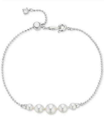 $60 Elliot Danori Silver Tone Graduated Slider Bracelet X1