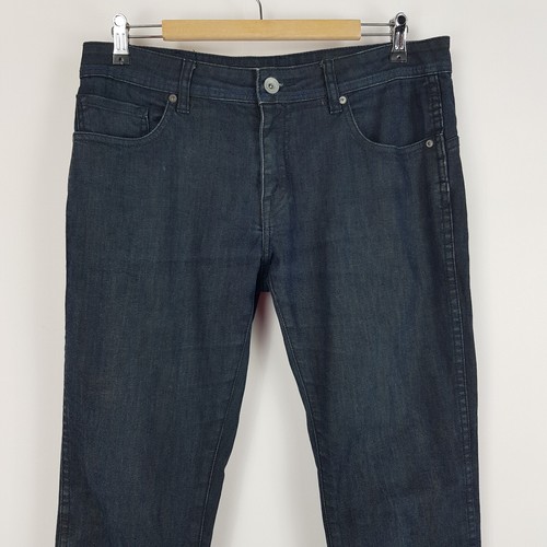 Volcom Mens Size 32 Dark Blue Straight Leg 2x4 Jeans - Picture 2 of 16