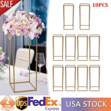 23.6in 10Pcs Tall Gold Metal Flower Stand for Wedding Table Centerpieces Decor