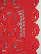 Be Mine Red Valentine’s Embroidered Table Runner 14 x 72 New