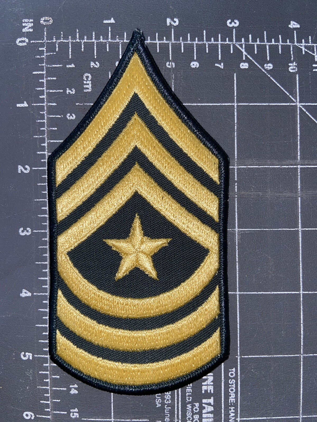 Vintage Estados Unidos Ejército Sargento Mayor Parche Rango E-9 E9 Sgm | eBay