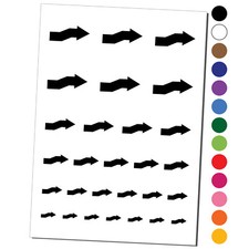 Cute Crooked Arrow Solid Temporary Tattoo Water Resistant Set