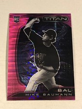 2022 Panini Chronicles Titan Pink Pulsar Parallel Mike Baumann Orioles RC 17