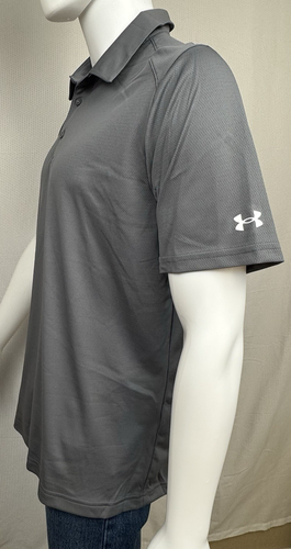 Under Armour Mens Size Large Gray Heatgear Loose Fit Polo Golf Collared Shirt - Picture 3 of 8