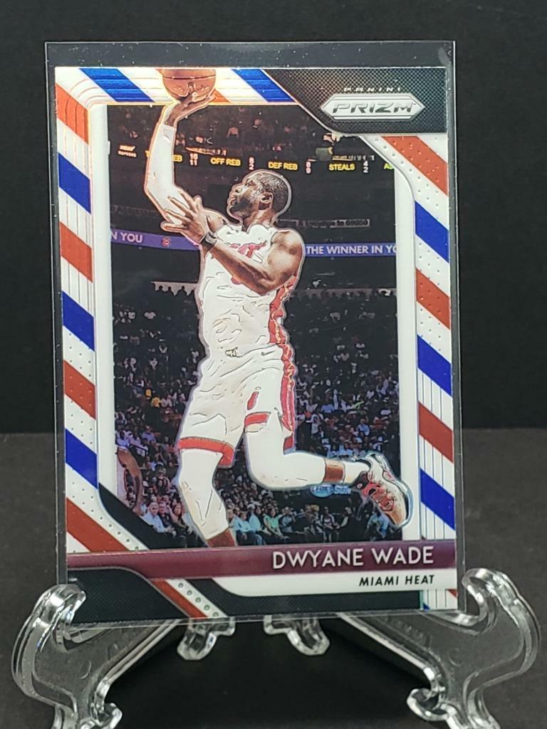 2018-19 Panini Prizm #206 Dwayne Wade Red White Blue Prizm