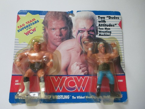 Sting Lex Luger Galoob WCW Figure MOC WWE US Card ...