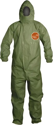 DUPONT QS127TGR2xl000400 Coveralls,2XL,Grn,Tychem 2000 SFR,PK4 403R64