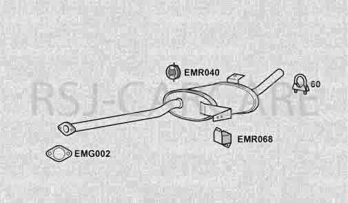 Klarius DN654W Exhaust Centre Box TERRANO II 3.0TD SWB 02-06
