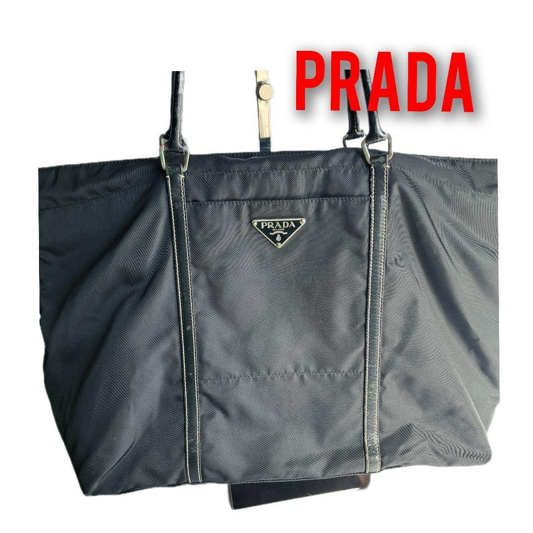 バッグ PRADA shoulder bag triangle nylon black PRADA Shoulder bag triangle logo Black Nylon Leather Authentic | eBay