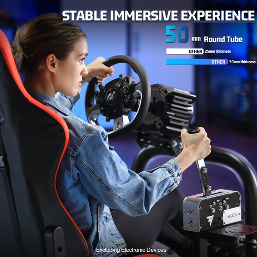 Dardoo Racing Sim Cockpit With TV Stand &Seat Fit Logitech G920 G29 Thrustmaster - Picture 68 of 94