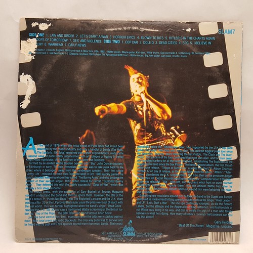 The Exploited - Live Lewd Lust 1989 Grand Slam 1989 RARE EX Vinyl Lp Album - Picture 2 of 11
