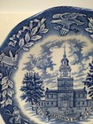 Wedgwood "Independence Hall Bicentennial Plate 7.75" Made In England Blue White — photo 6