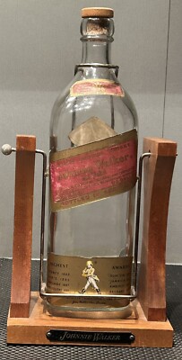 JOHNNIE WALKER SCOTCH WHISKY Leere Flasche 1/2 Gallon, Flaschenständer, RAR!!!
