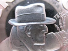 1-OZ 999  SILVER CARTOON CELEBRITIES1987 TMS AMC COMICS DICK TRACY COIN + GOLD