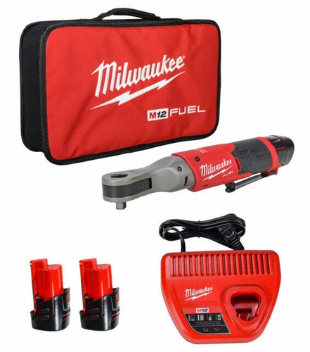 Milwaukee 2557-22 M12 Fuel 12V 3/8in Ratchet with 2 Battery Kit - Red (168135)