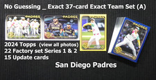 San Diego Padres 2024 Topps 37 Card Team Set Series 1-2, Updates _ Exact Set (A)