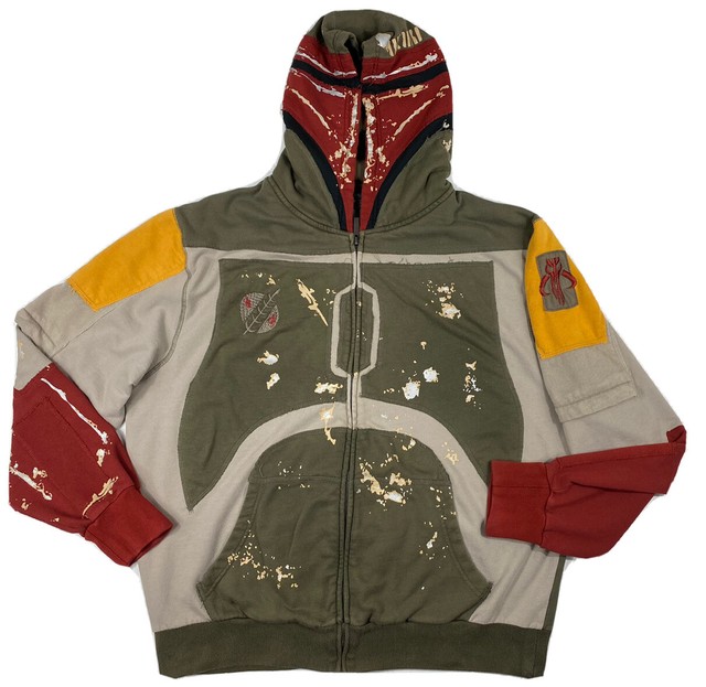 Star Wars Marc Ecko Boba Fett Cut & Sew Hoodie Jacket Mandalorian Mens XL Zip Up | eBay