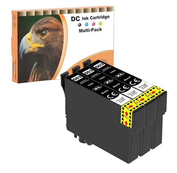 Tisanto Tinte Kompatibel Zu Epson T503XL Schwarz 3Er-Set-image