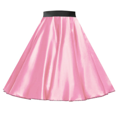 Mädchen SATIN Rock Rock n Roll UK 50er Jahre Kostüm Fett Verkleidung ROCKABILLY