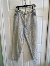 Vintage Mom Jeans Women's 32 Sasson Acid Washed Tapered STAIN