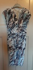 TRINNY & SUSANNAH multicolour animal print cap sleeve stretch dress UK 10 BNWOT