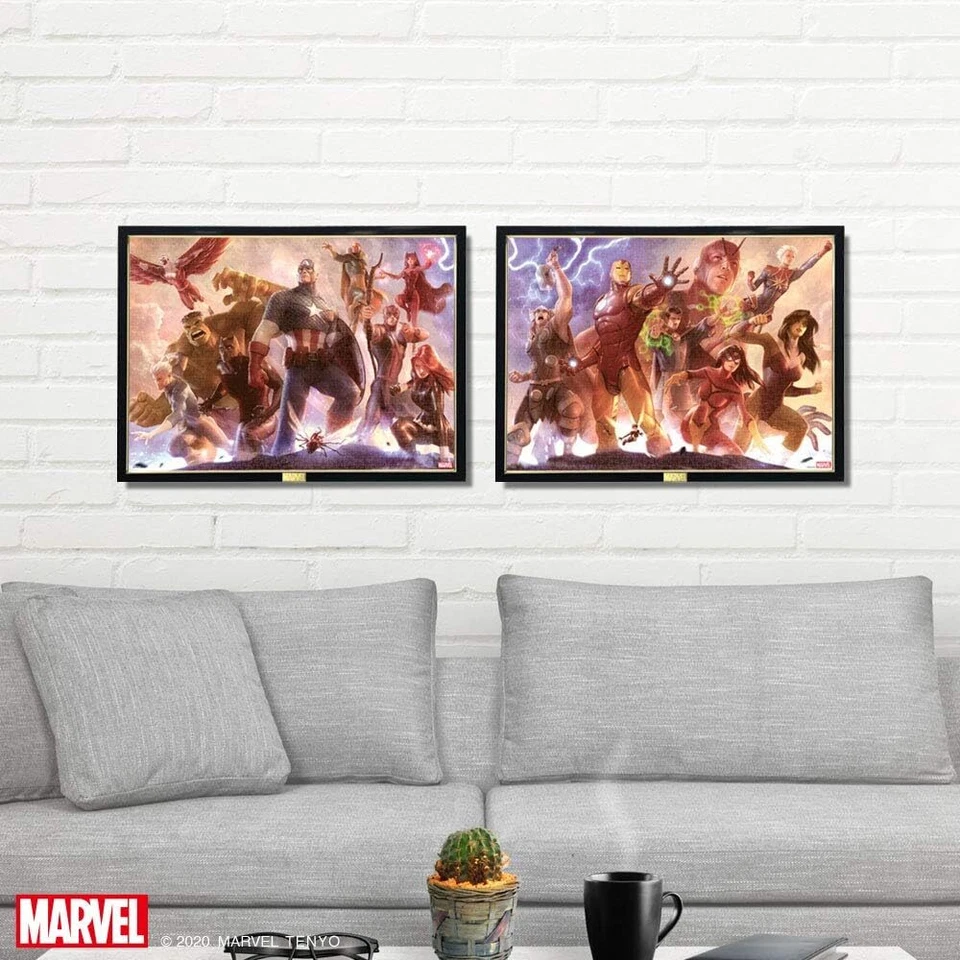 Rompecabezas de sierra caladora de 1000 piezas Marvel Avengers Team Iron Man Gitty Series [puro Foto 4 de 4