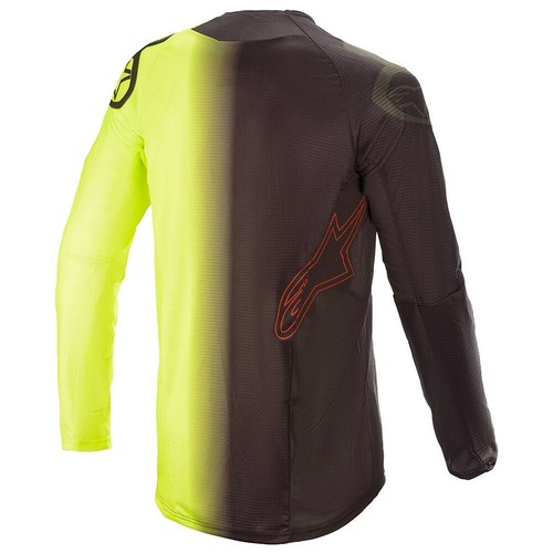ALPINESTARS KIT TECHSTAR MOTOCROSS PANTS JERSEY - PHANTOM RED BLACK YELLOW FLUO - Picture 5 of 6