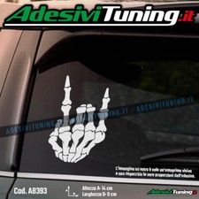 Adesivo Skeleton rock and roll - mano scheletro Sticker Decal Tuning