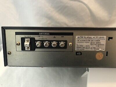 Sony ST-JX410 FM Stereo FM-AM Tuner - VFD Display - 10 Sony ST-JX410 FM Stereo FM-AM Tuner - VFD Display - 10