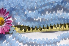 6 x 9mm Light Milky Blue Tear Drop Glass Beads/75pcs