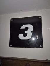 Vintage Enamel No 3 Sign