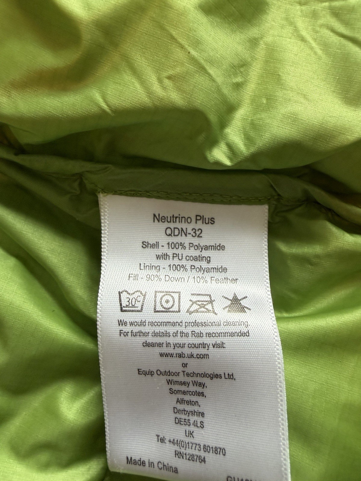 Rab Neutrino Plus Men’s Black Pertex Endurance Down Jacket Size XL image 6