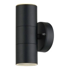 Modern Black Up Down Twin IP44 Outdoor Wall Light Porch