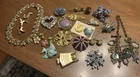 Lot Estate Vintage Costume Jewelry Trifari Nolan Miller Mimi Pins Necklace ++