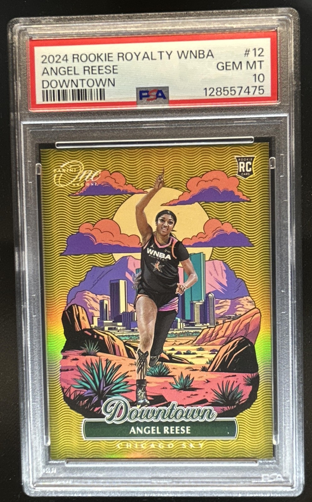 2024 Panini WNBA Royalty Angel Reese Downtown RC #12 Sky PSA 10 GEM MINT Rookie