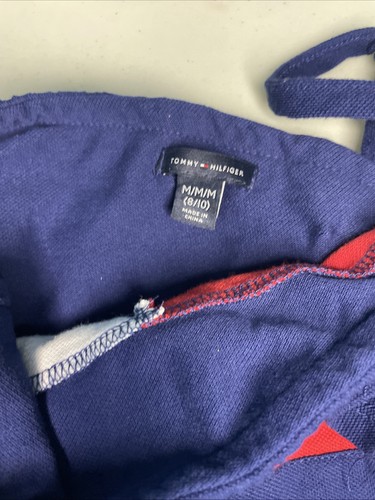 Tommy Hilfiger Shorts Romper Girls 8/10 - Pockets Small Hole Inside - Picture 4 of 7