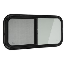 RV Modified Window Horizontal Sliding Window 900x450mm Black for Caravan Camping