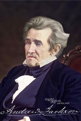 Andrew Jackson 'Jackson In Command' Enhanced Colorized Daguerreotype Postcard