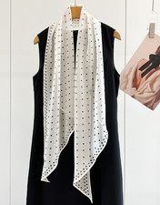 100 Mulberry Silk Square adorn Print Scarf 160X30cm Bandana Shawl kerchief Wrap
