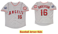 Reprint NEW Garret Anderson Baseball Jersey kids Reprint Polyester S-6XL DW458