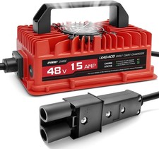48 Volt 15 Amp Golf Cart Battery Charger Yamaha G19 G22 with 2-Pin Plug