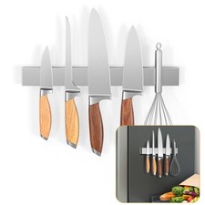 10 Inch Magnetic Knife Holder for Refrigerator, Stainless Steel Double Sided ...