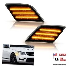 LED Side Marker Lights Compatible with 2008-2011 2008-2013 W204 Amber