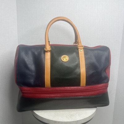 Vintage La Tour Eiffel 1887 Leather Multicolor Block Luggage  display picture 1